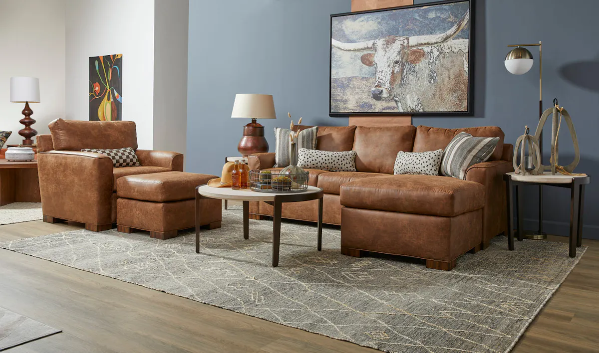 Flexsteel Furniture 5025-312 Jasper Fabric Reversible Chaise Sofa Flexsteel Furniture 5025-312 Jasper Fabric Reversible Chaise Sofa