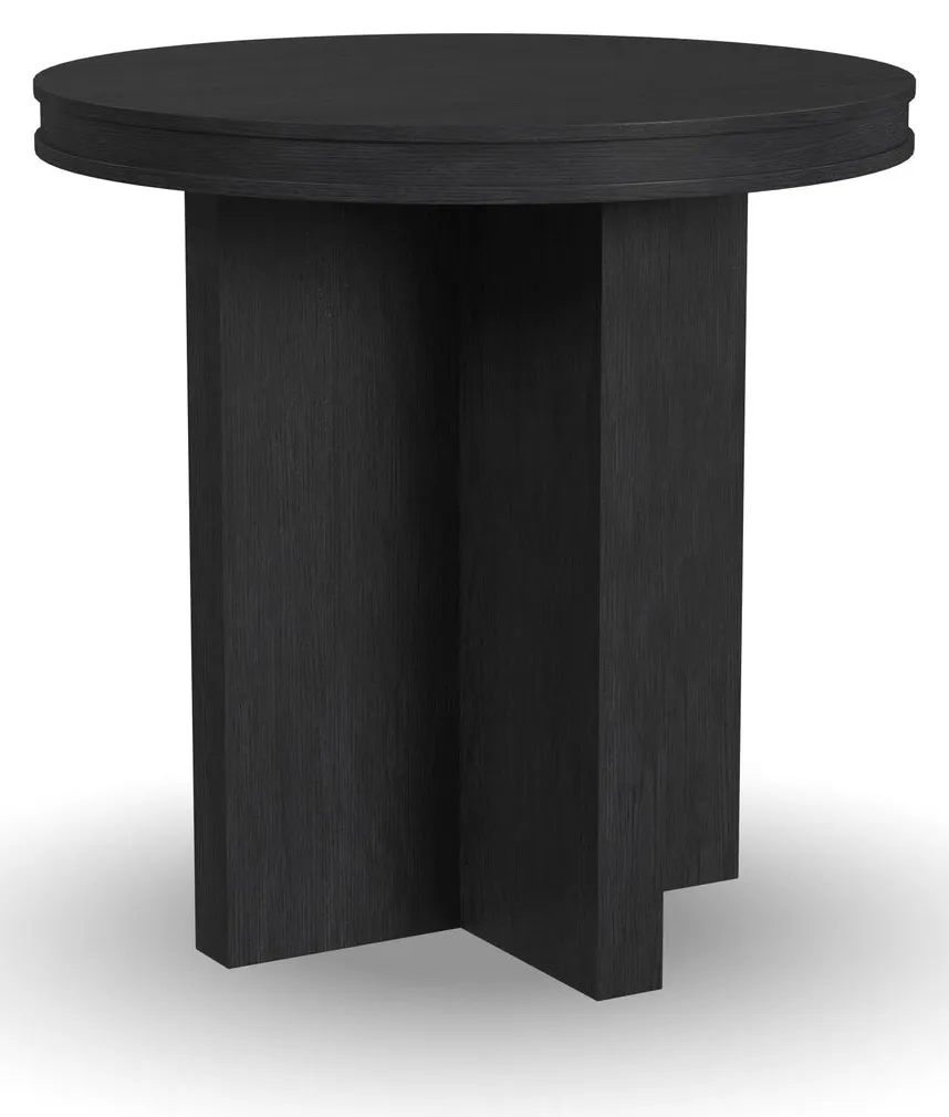 Flexsteel Furniture W1027-02 Waterfall Black Round End Table Flexsteel Furniture W1027-02 Waterfall Black Round End Table