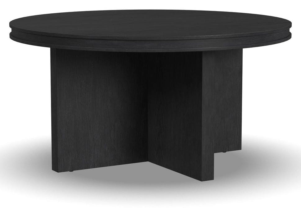 Flexsteel Furniture W1027-034 Waterfall Black Round Coffee Table Flexsteel Furniture W1027-034 Waterfall Black Round Coffee Table