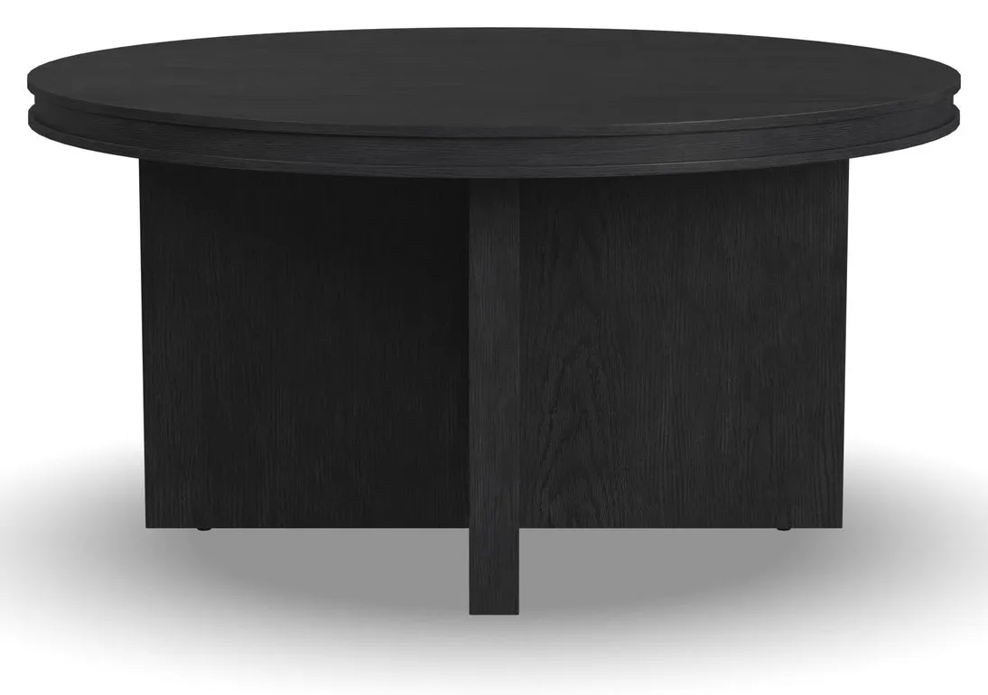 Flexsteel Furniture W1027-034 Waterfall Black Round Coffee Table Flexsteel Furniture W1027-034 Waterfall Black Round Coffee Table