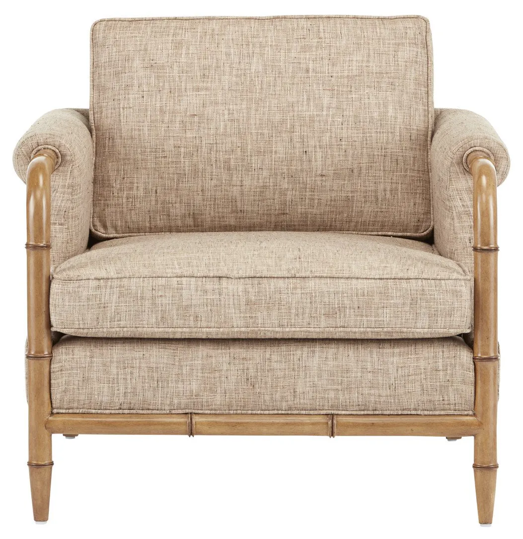 Currey and Company 7000-0602 Merle Walnut Armchair Finn Safari Currey and Company 7000-0602 Merle Walnut Armchair Finn Safari