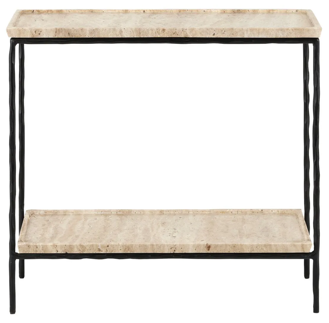 Currey and Company 4000-0136 Boyles Travertine Side Table Currey and Company 4000-0136 Boyles Travertine Side Table