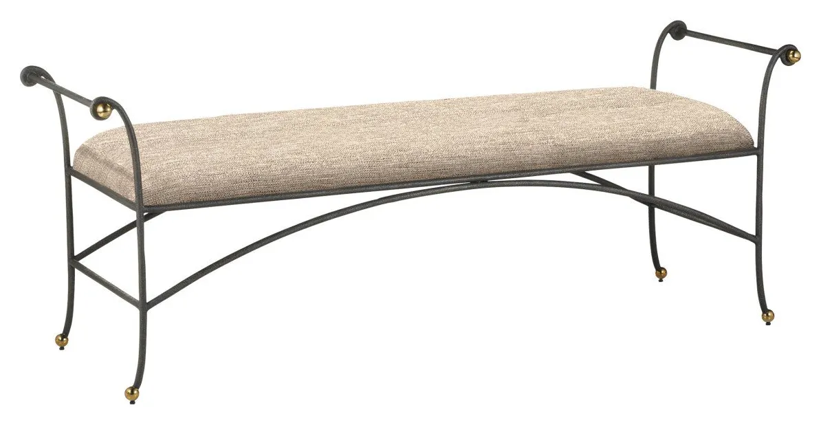 Currey and Company 7000-0932 Mabel Bench Perf Barrett Sandstone Currey and Company 7000-0932 Mabel Bench Perf Barrett Sandstone