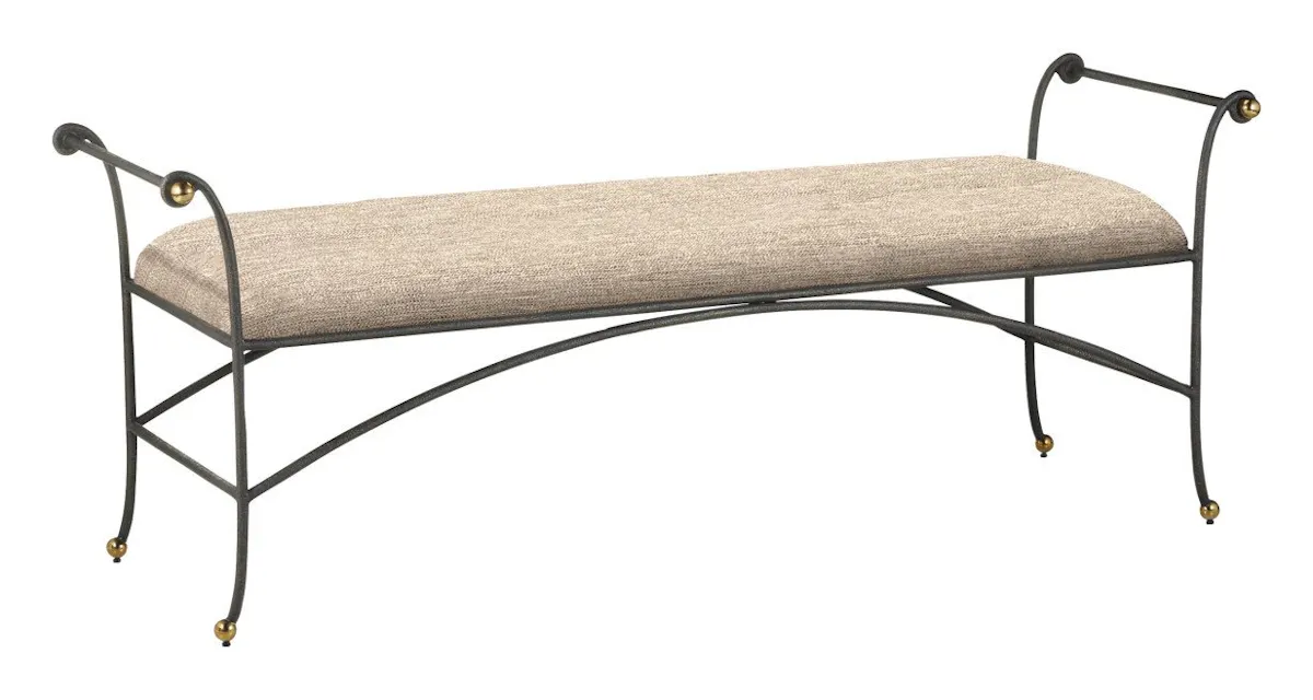 Currey and Company 7000-0932 Mabel Bench Perf Barrett Sandstone Currey and Company 7000-0932 Mabel Bench Perf Barrett Sandstone