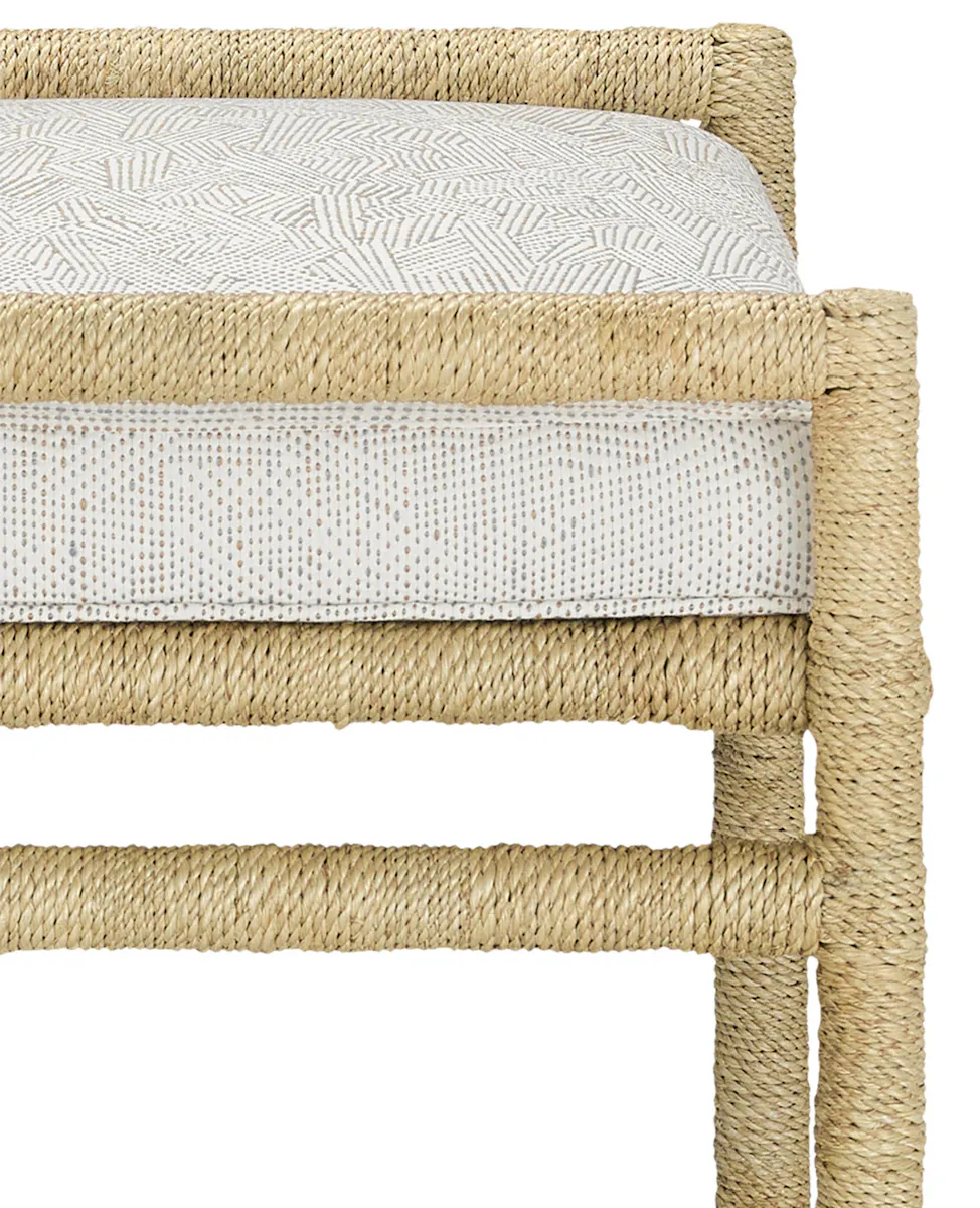 Currey and Company 7000-1162 Olisa Natural Ottoman Rowann Pearl Currey and Company 7000-1162 Olisa Natural Ottoman Rowann Pearl