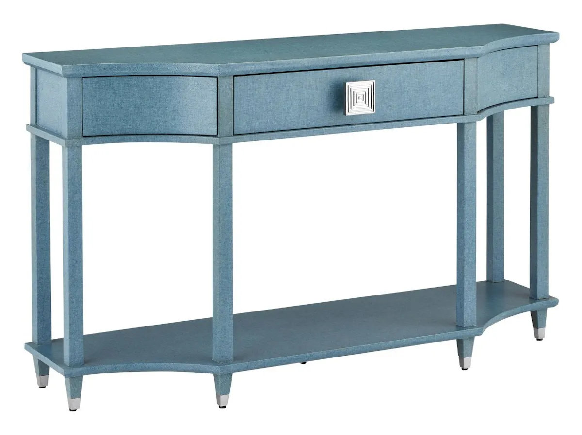 Currey and Company 3000-0283 Maya Blue Console Table Currey and Company 3000-0283 Maya Blue Console Table