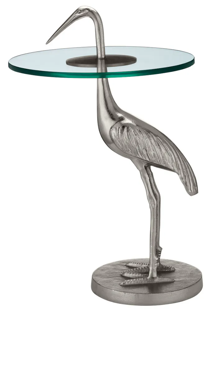 Currey and Company 4000-0195 Crane Silver Accent Table Currey and Company 4000-0195 Crane Silver Accent Table