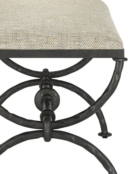 Currey and Company 7000-0802 Agora Bronze Bench Calcutta Peppercorn Currey and Company 7000-0802 Agora Bronze Bench Calcutta Peppercorn