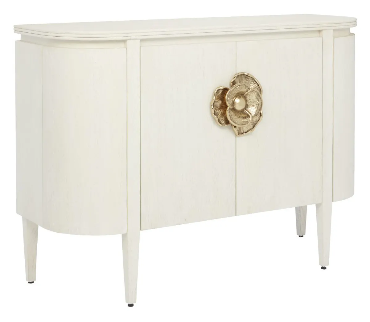 Currey and Company 3000-0201 Briallen White Demi-Lune Cabinet Currey and Company 3000-0201 Briallen White Demi-Lune Cabinet
