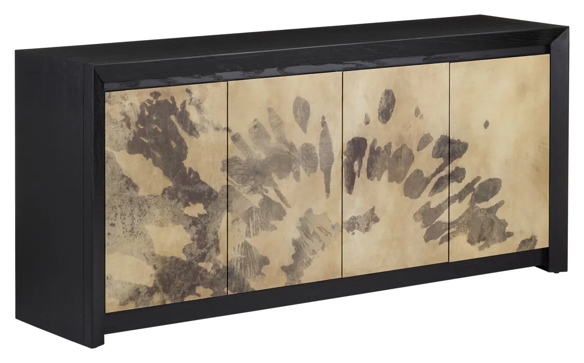 Currey and Company 3000-0032 Karlson Faux Vellum Credenza Currey and Company 3000-0032 Karlson Faux Vellum Credenza