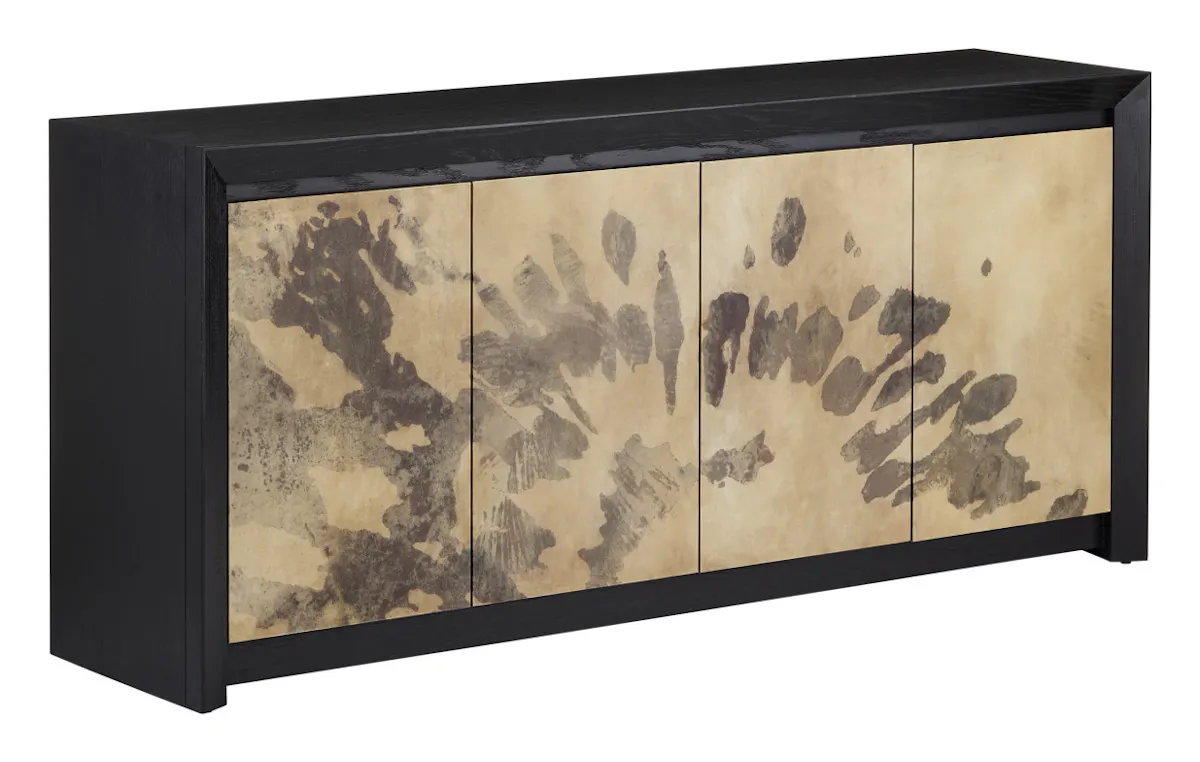 Currey and Company 3000-0032 Karlson Faux Vellum Credenza Currey and Company 3000-0032 Karlson Faux Vellum Credenza