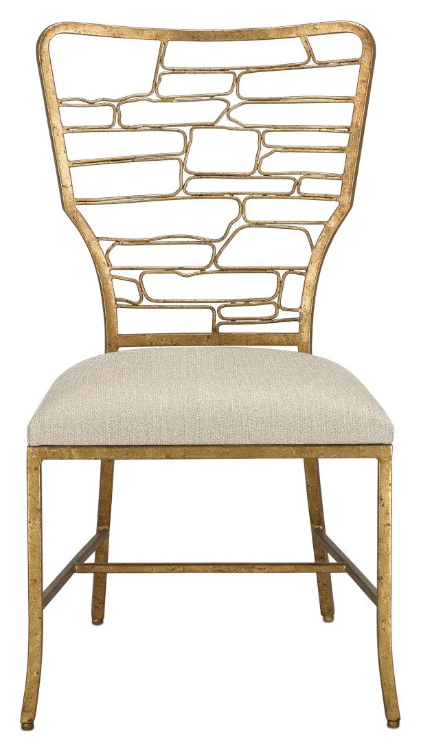 Currey and Company 7000-0952 Vinton Gold Chair Appeal Sand Currey and Company 7000-0952 Vinton Gold Chair Appeal Sand