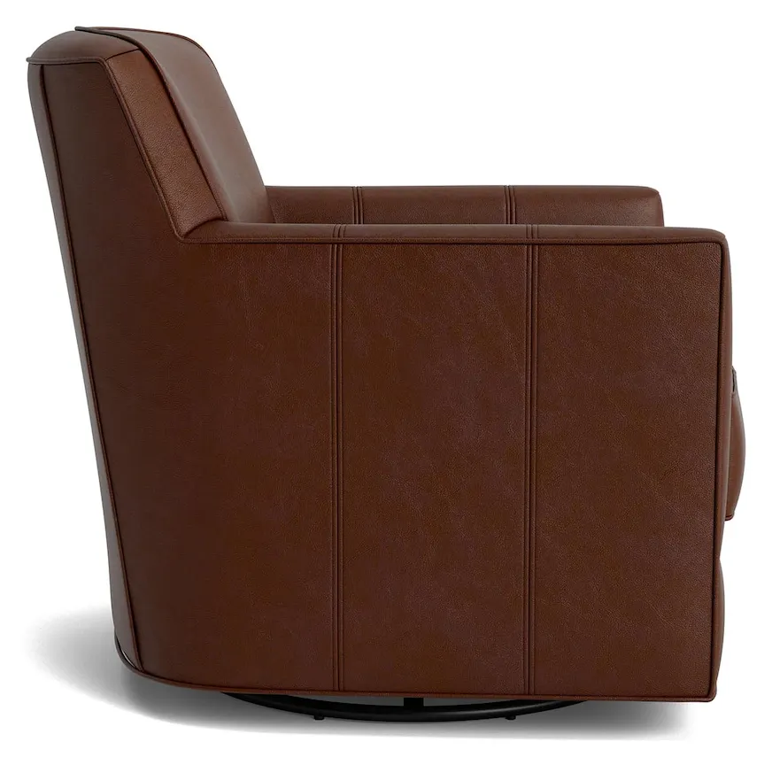 Bassett Furniture 1745-05L New American Living Leather Thin Track Arm Swivel Chair Bassett Furniture 1745-05L New American Living Leather Thin Track Arm Swivel Chair