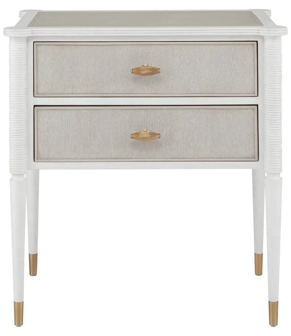 Currey and Company 3000-0191 Aster White Nightstand Currey and Company 3000-0191 Aster White Nightstand