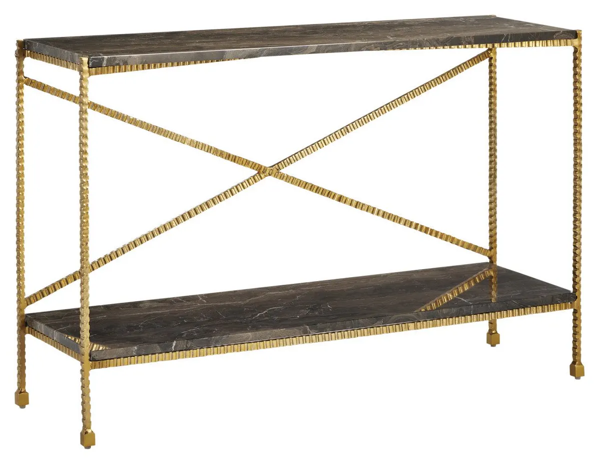 Currey and Company 4000-0173 Flying Marble Gold Console Table Currey and Company 4000-0173 Flying Marble Gold Console Table