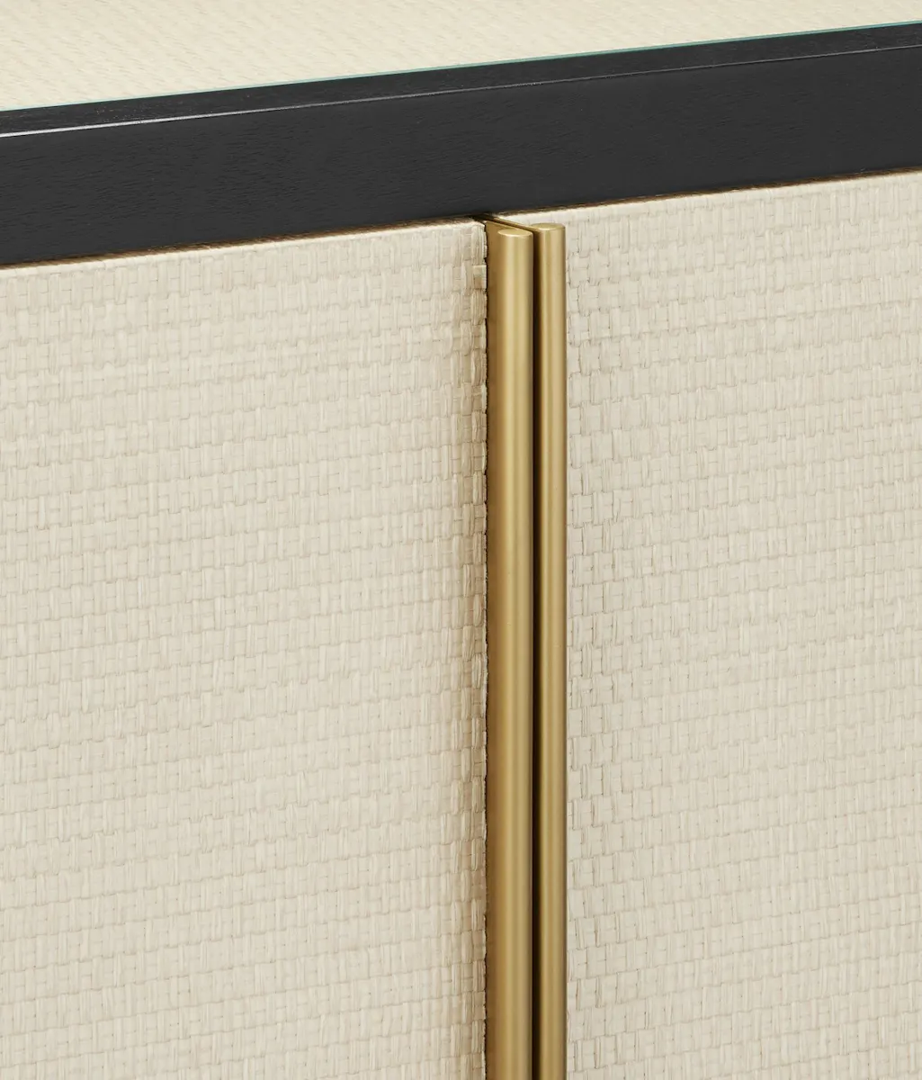 Currey and Company 3000-0300 Deanna Raffia Credenza Currey and Company 3000-0300 Deanna Raffia Credenza