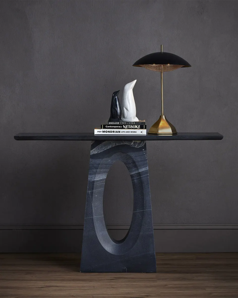 Currey and Company 3000-0258 Demi Black Console Table Currey and Company 3000-0258 Demi Black Console Table