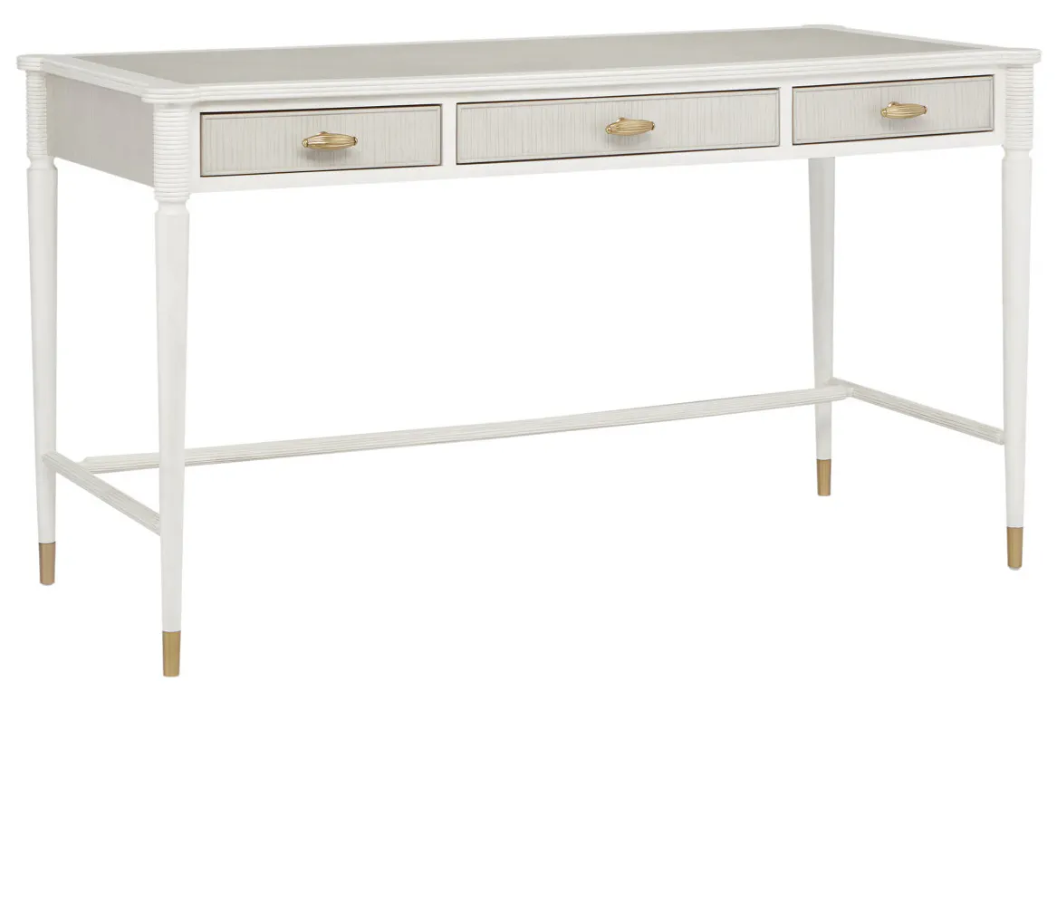 Currey and Company 3000-0190 Aster White Desk Currey and Company 3000-0190 Aster White Desk