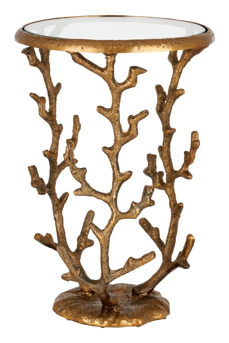 Currey and Company 4000-0141 Coral Brass Accent Table Currey and Company 4000-0141 Coral Brass Accent Table