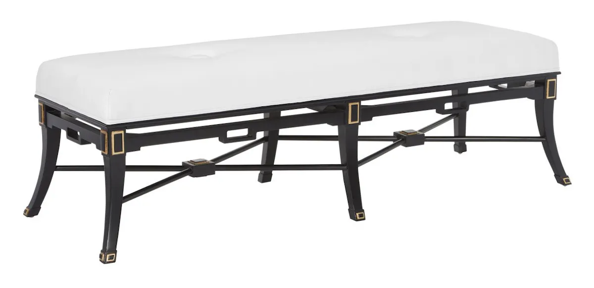 Currey and Company 7000-0491 Scarlett Black Bench Muslin Currey and Company 7000-0491 Scarlett Black Bench Muslin