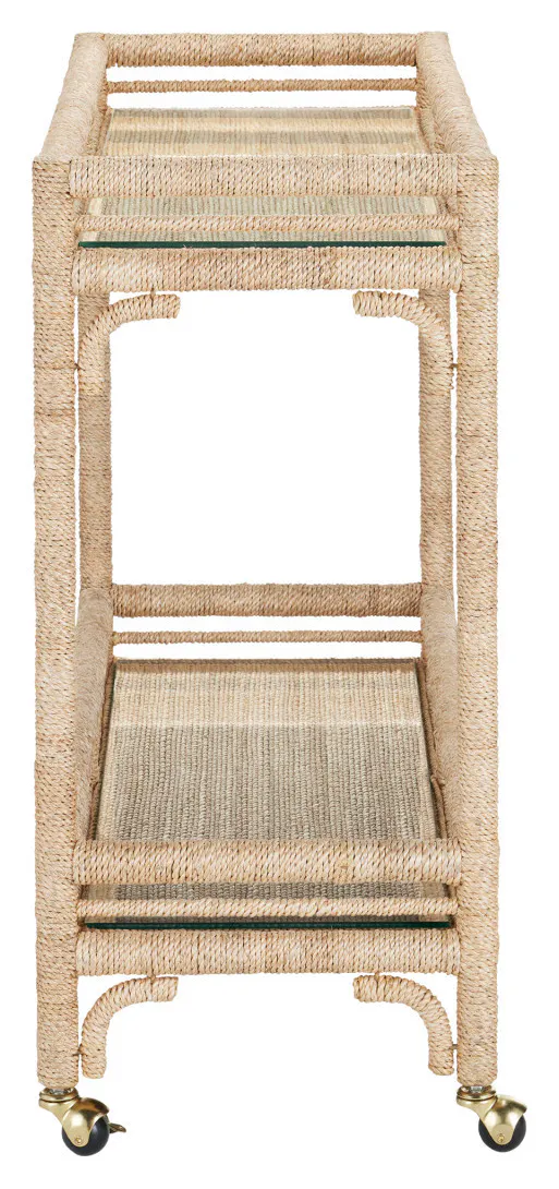 Currey and Company 3000-0218 Olisa Rope Bar Cart Currey and Company 3000-0218 Olisa Rope Bar Cart