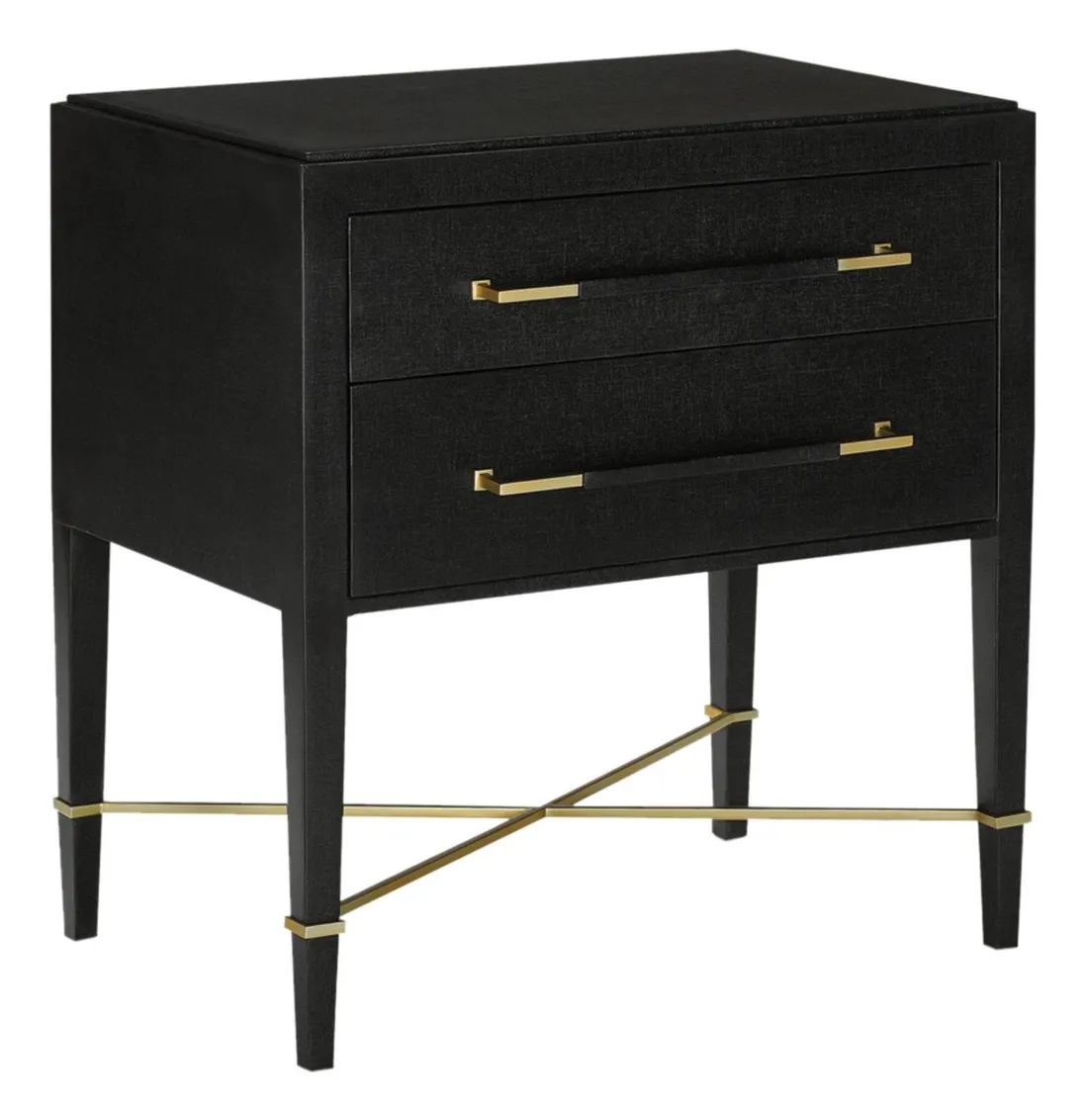 Currey and Company 3000-0036 Verona Black Nightstand Currey and Company 3000-0036 Verona Black Nightstand