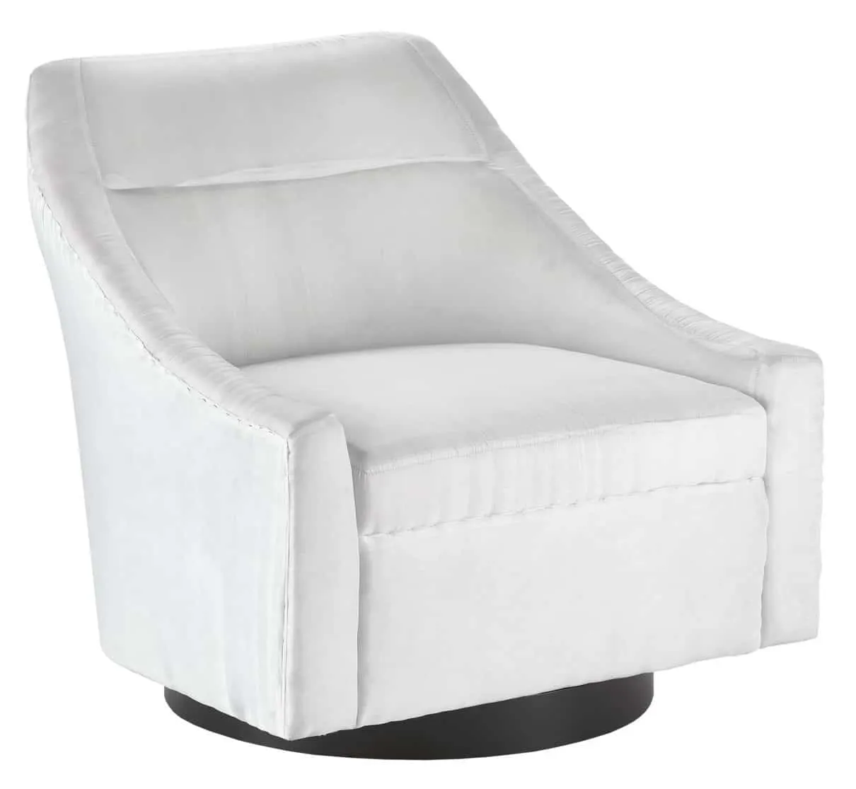 Currey and Company 7000-0371 Pryce Black Swivel Chair Muslin