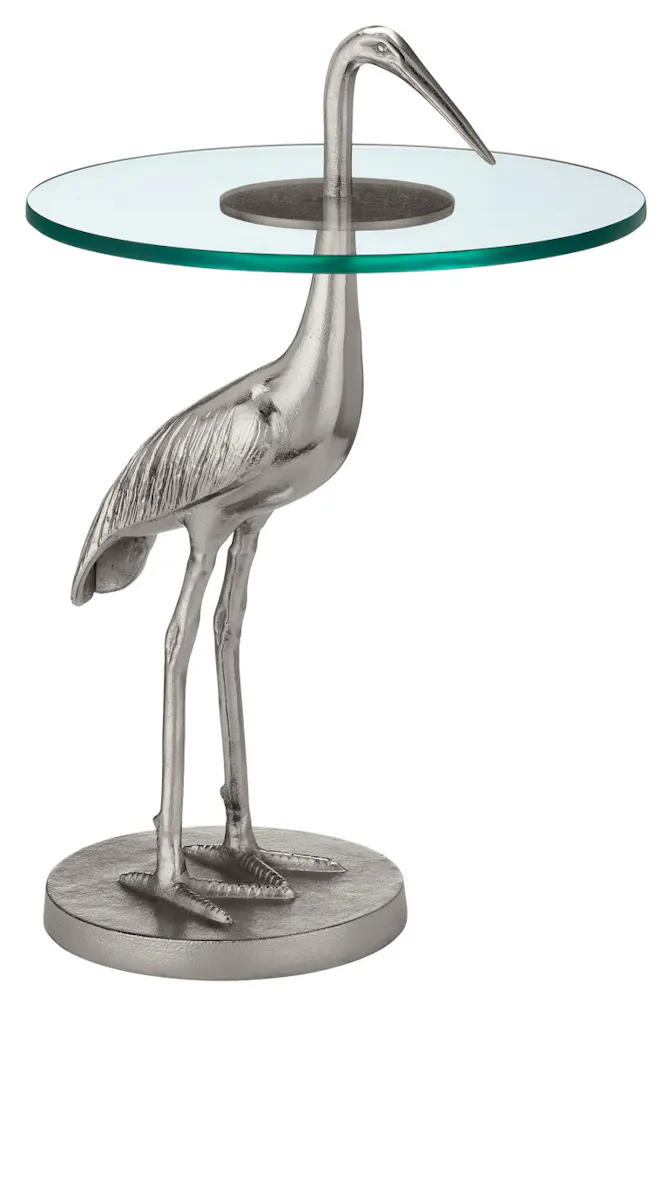 Currey and Company 4000-0195 Crane Silver Accent Table Currey and Company 4000-0195 Crane Silver Accent Table