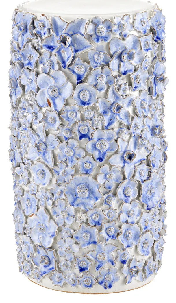 Currey and Company 2000-0035 Jessamine Blue & White Accent Table Currey and Company 2000-0035 Jessamine Blue & White Accent Table