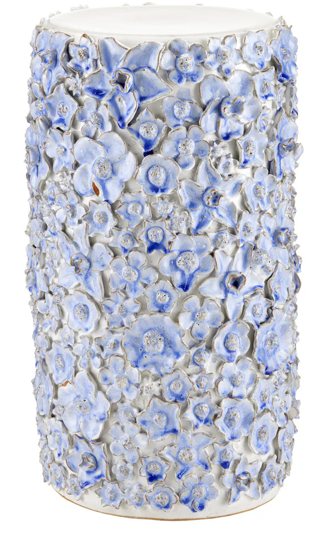 Currey and Company 2000-0035 Jessamine Blue & White Accent Table Currey and Company 2000-0035 Jessamine Blue & White Accent Table
