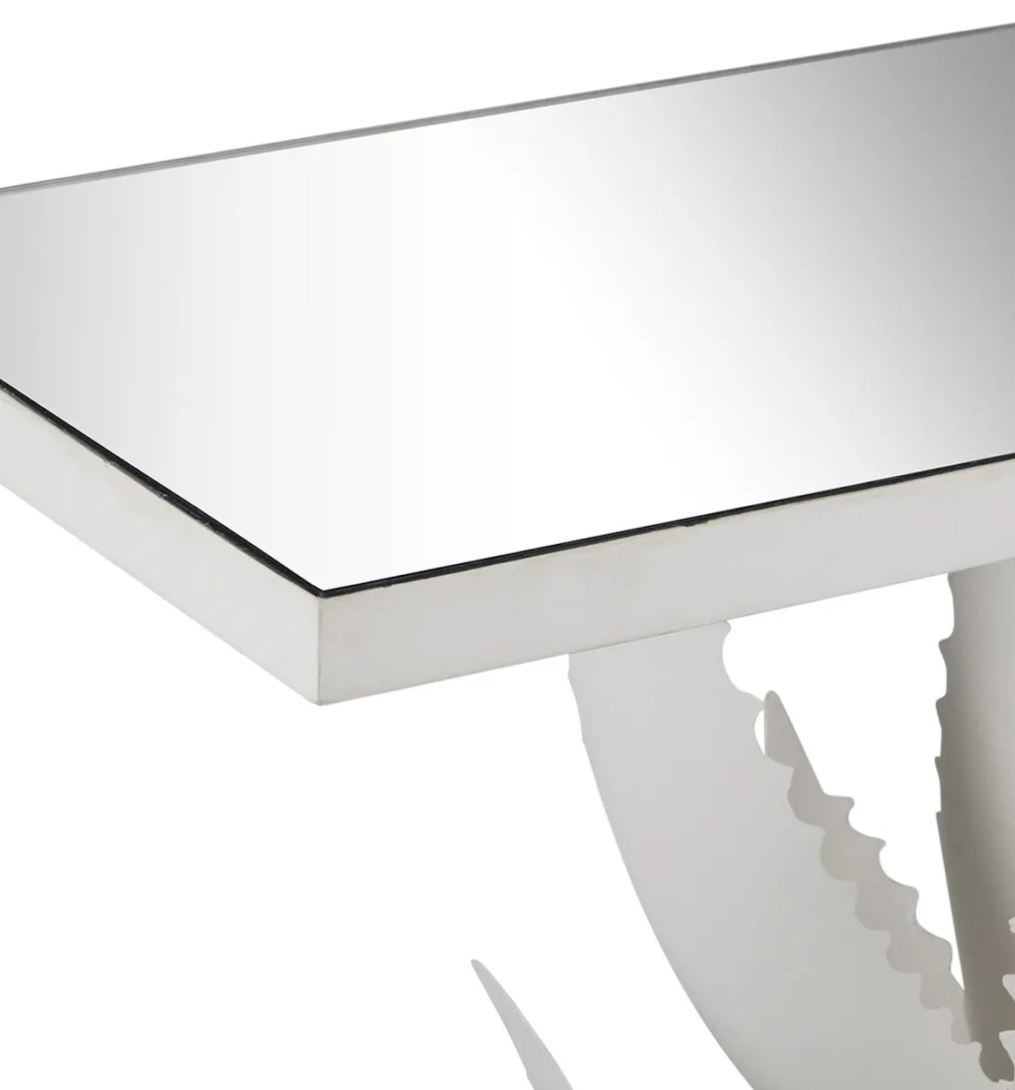 Currey and Company 4000-0168 Agave White Console Table Currey and Company 4000-0168 Agave White Console Table