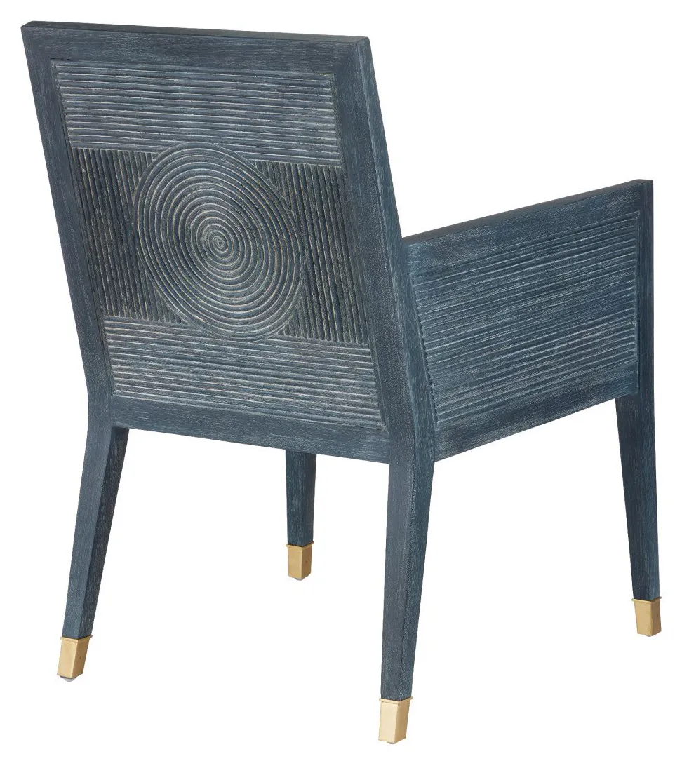 Currey and Company 7000-0852 Santos Vintage Navy Armchair Barrett Dusk Currey and Company 7000-0852 Santos Vintage Navy Armchair Barrett Dusk