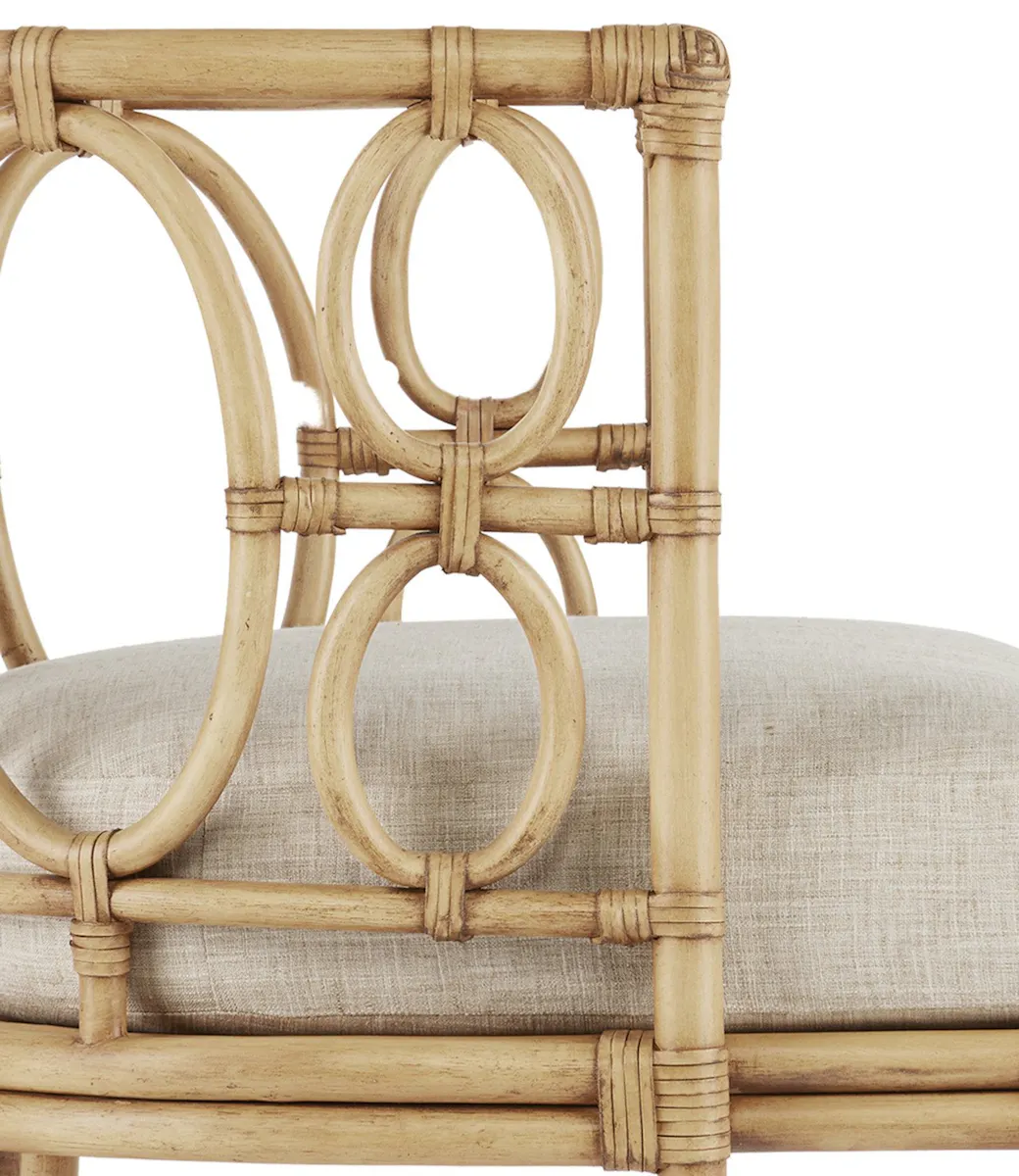 Currey and Company 7000-0582 Tegal Natural Chair, Finn Natural Currey and Company 7000-0582 Tegal Natural Chair, Finn Natural