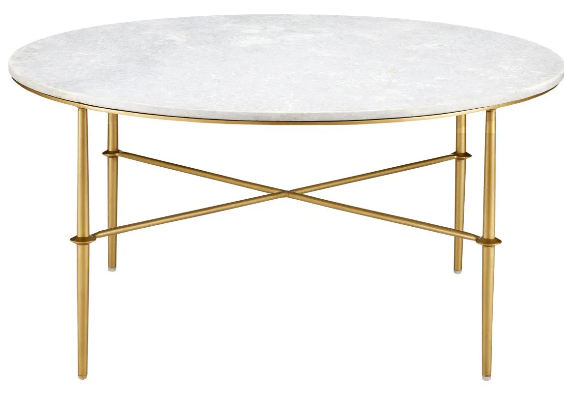 Currey and Company 4000-0145 Kira Marble Cocktail Table Currey and Company 4000-0145 Kira Marble Cocktail Table