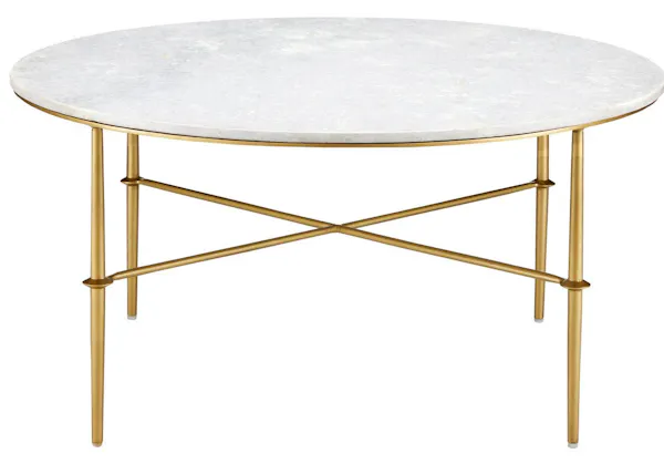 Currey and Company 4000-0145 Kira Marble Cocktail Table Currey and Company 4000-0145 Kira Marble Cocktail Table