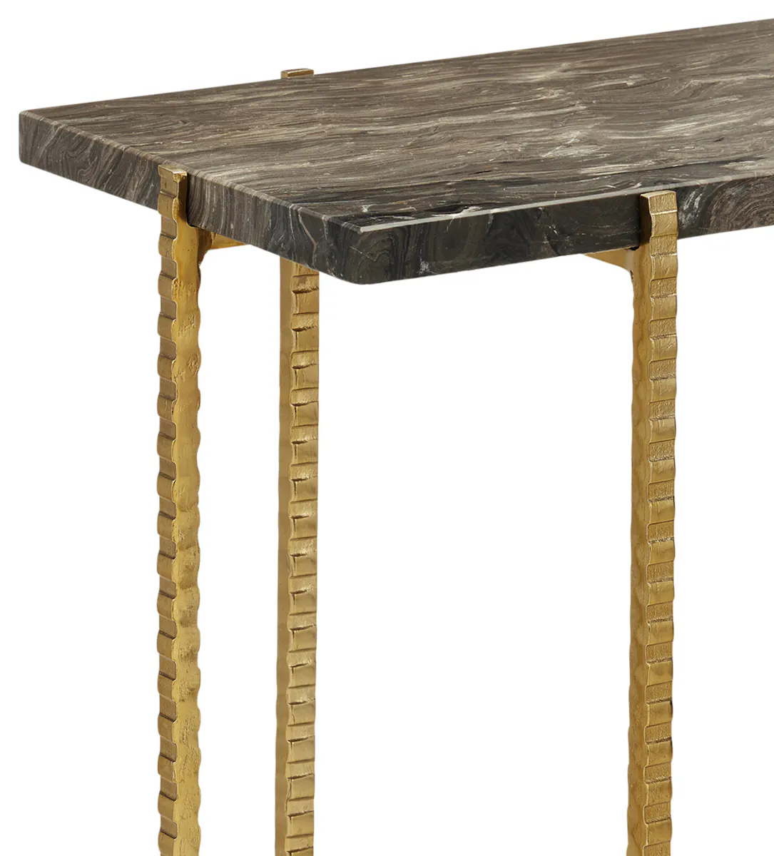 Currey and Company 4000-0172 Flying Marble Gold Side Table Currey and Company 4000-0172 Flying Marble Gold Side Table