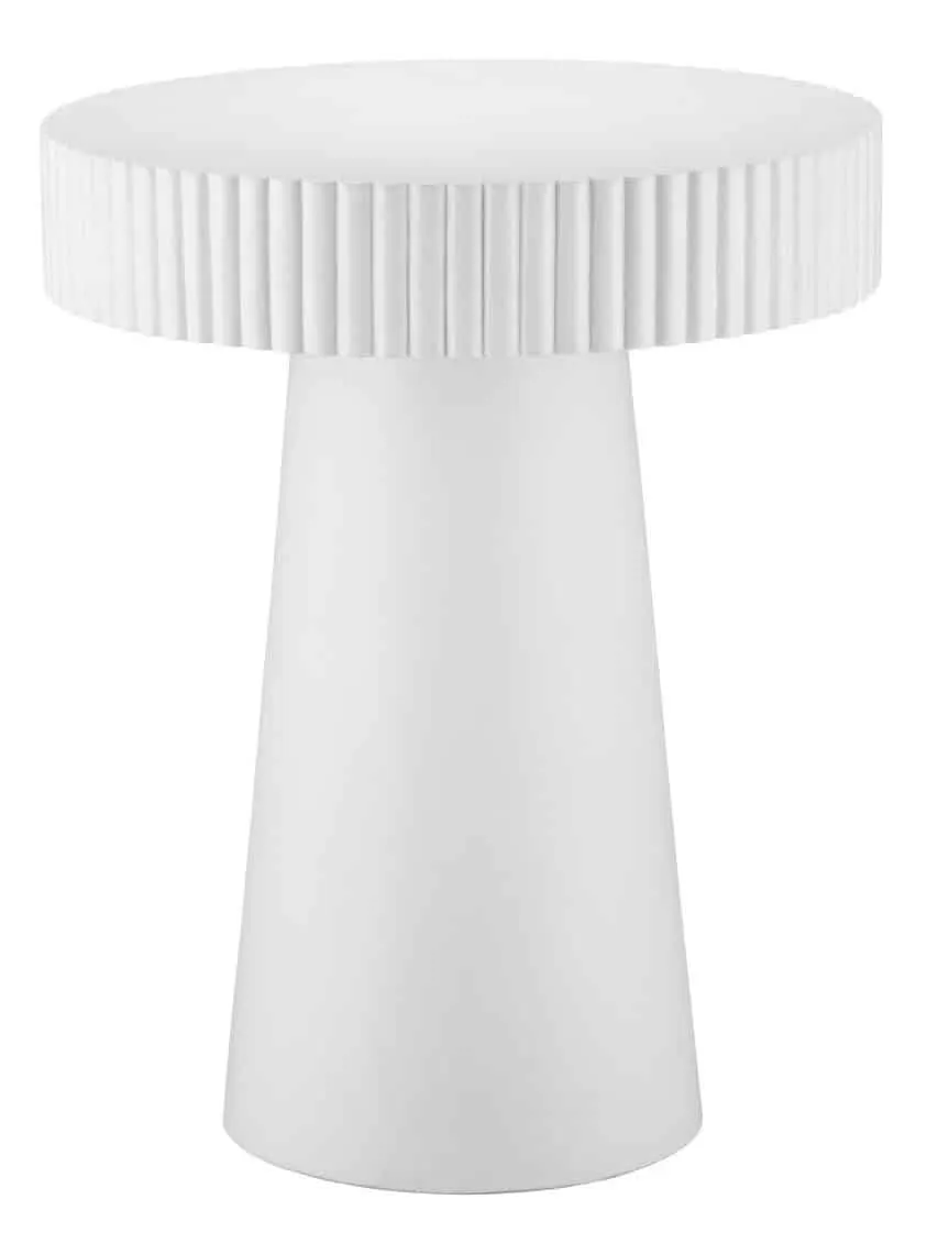 Currey and Company 2000-0043 Harlow White Concrete Accent Table