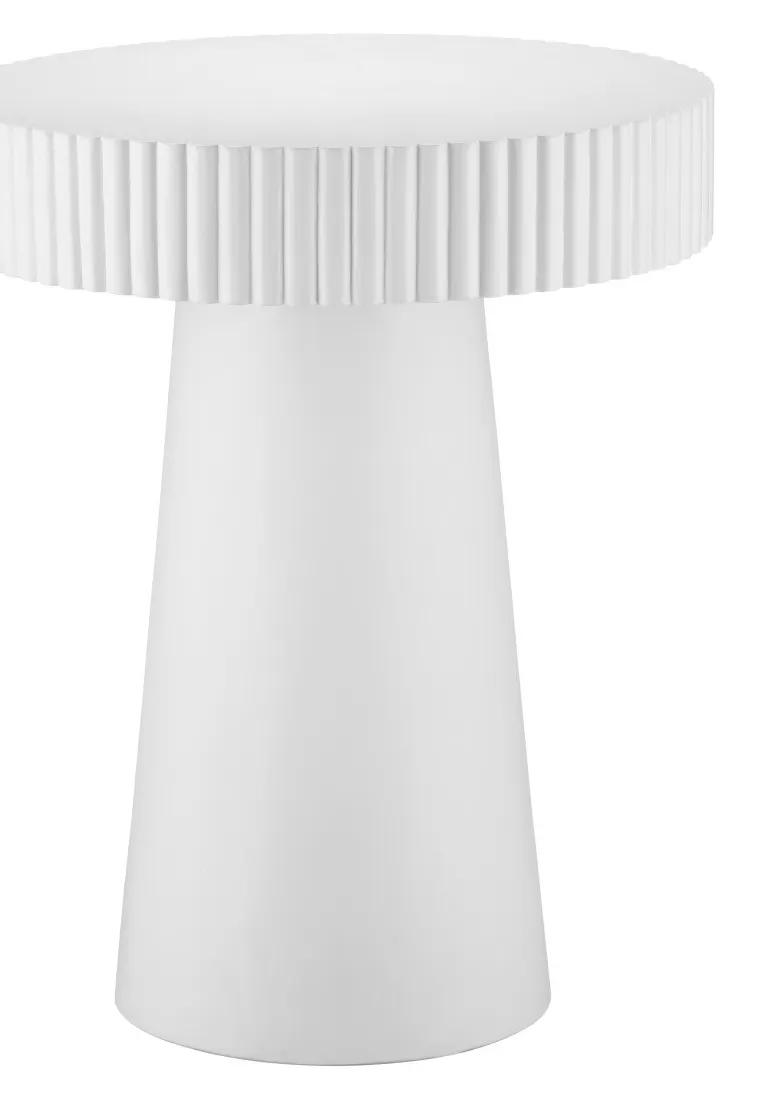 Currey and Company 2000-0043 Harlow White Concrete Accent Table Currey and Company 2000-0043 Harlow White Concrete Accent Table