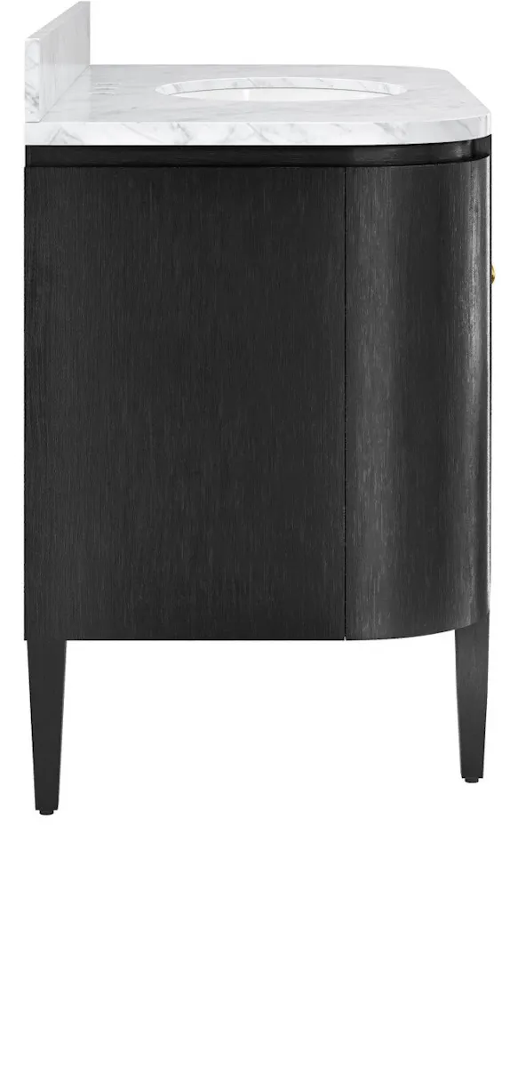 Currey and Company 3800-0001 Briallen 48 inch Black Vanity with Oval Undermount Sink Currey and Company 3800-0001 Briallen 48 inch Black Vanity with Oval Undermount Sink
