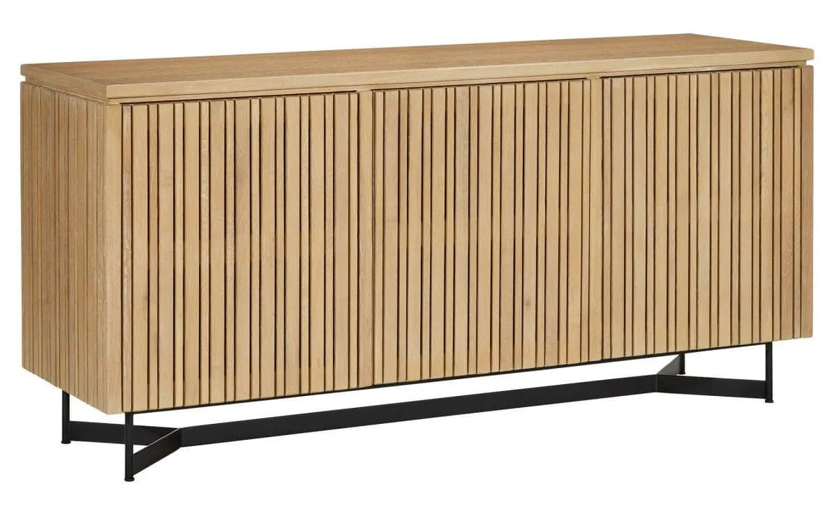 Currey and Company 3000-0294 Indeo Washed Oak Credenza