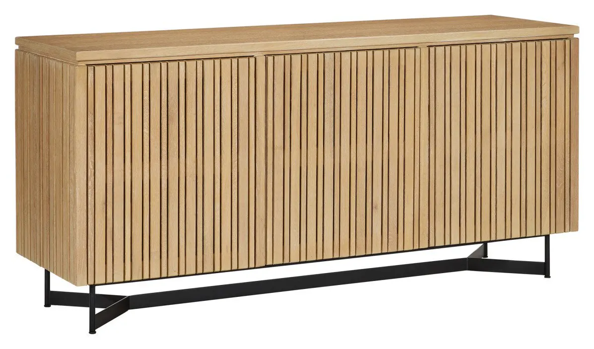 Currey and Company 3000-0294 Indeo Washed Oak Credenza Currey and Company 3000-0294 Indeo Washed Oak Credenza