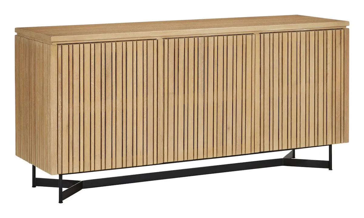 Currey and Company 3000-0294 Indeo Washed Oak Credenza Currey and Company 3000-0294 Indeo Washed Oak Credenza