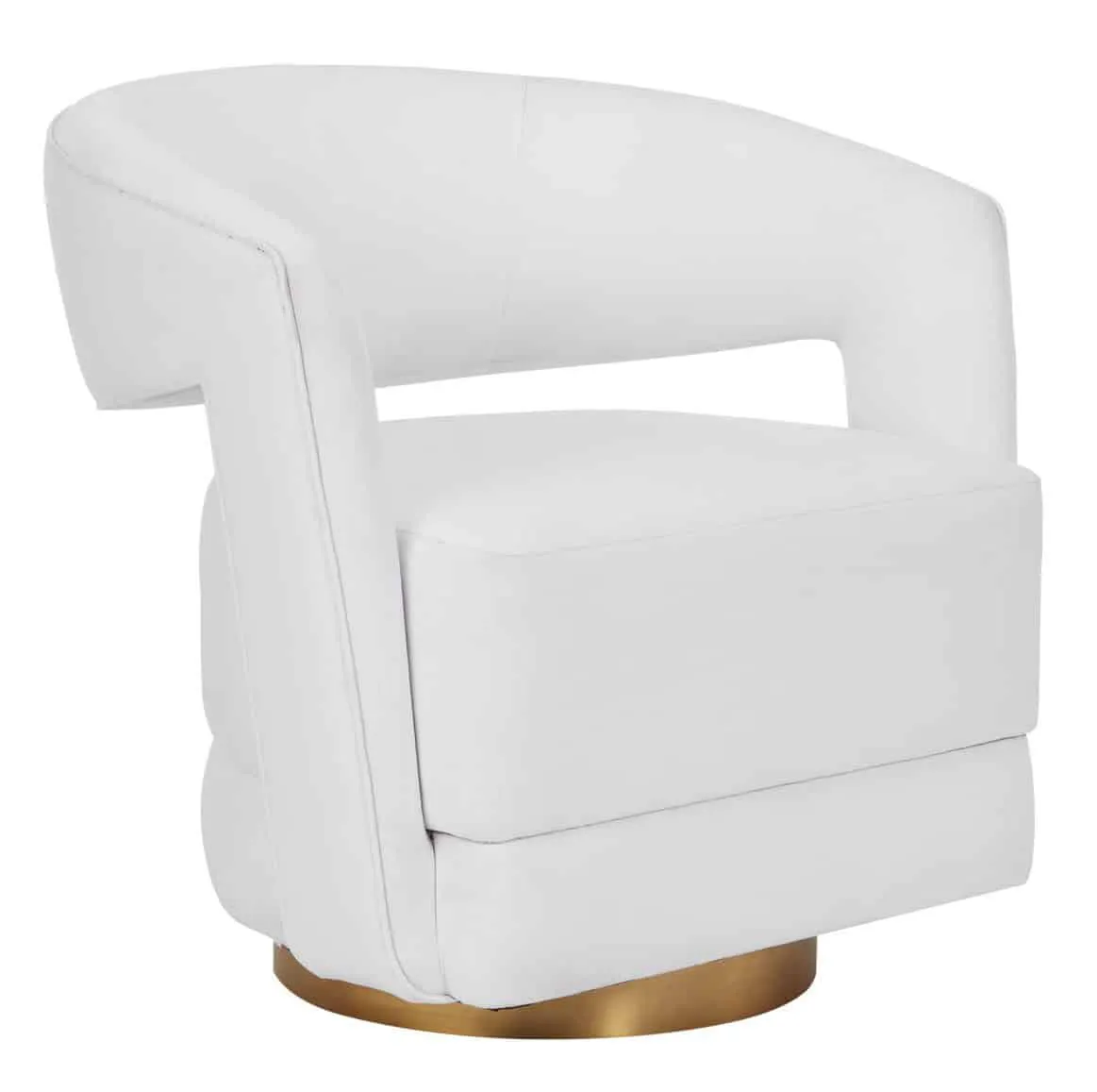 Currey and Company 7000-0561 Maren Swivel Armchair Muslin