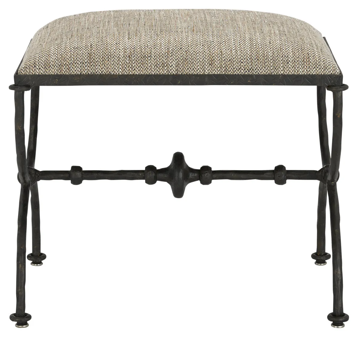 Currey and Company 7000-0992 Agora Bronze Ottoman Calcutta Peppercorn Currey and Company 7000-0992 Agora Bronze Ottoman Calcutta Peppercorn