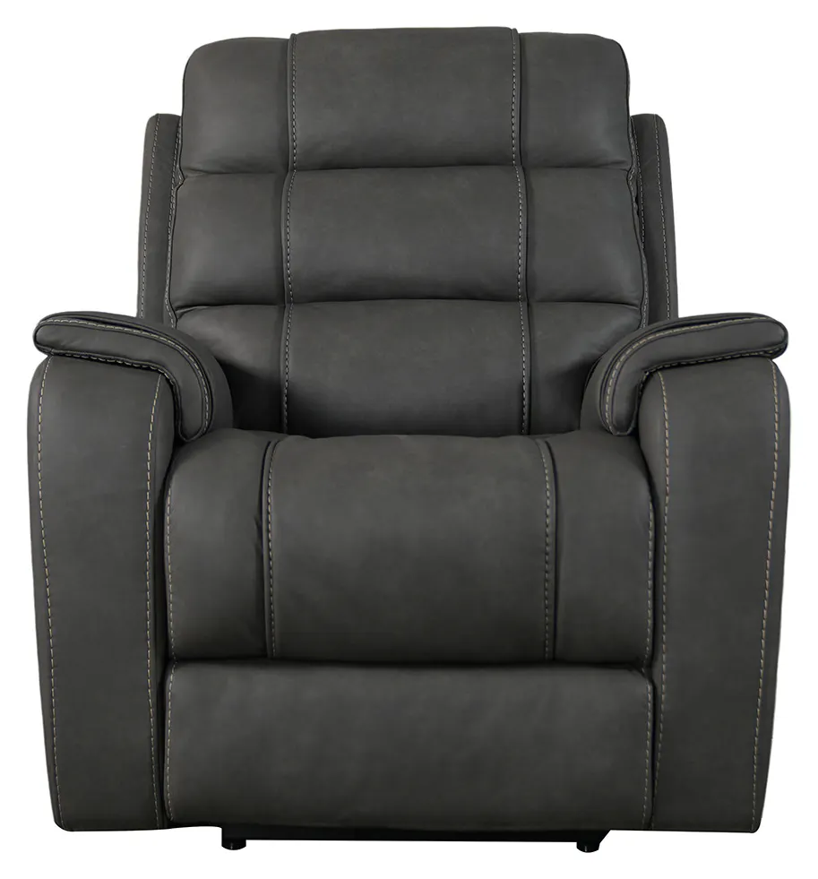 Bassett Club Level 3732-P0G Wendell Wallsaver Power Power Recliner Gunmetal Leather Bassett Club Level 3732-P0G Wendell Wallsaver Power Power Recliner Gunmetal Leather
