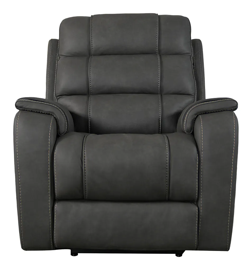 Bassett Club Level 3732-P0G Wendell Wallsaver Power Power Recliner Gunmetal Leather Bassett Club Level 3732-P0G Wendell Wallsaver Power Power Recliner Gunmetal Leather
