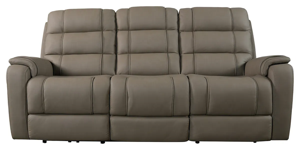 Bassett Club Level 3732-P62D Wendell Power Motion Sofa Dust Leather Bassett Club Level 3732-P62D Wendell Power Motion Sofa Dust Leather