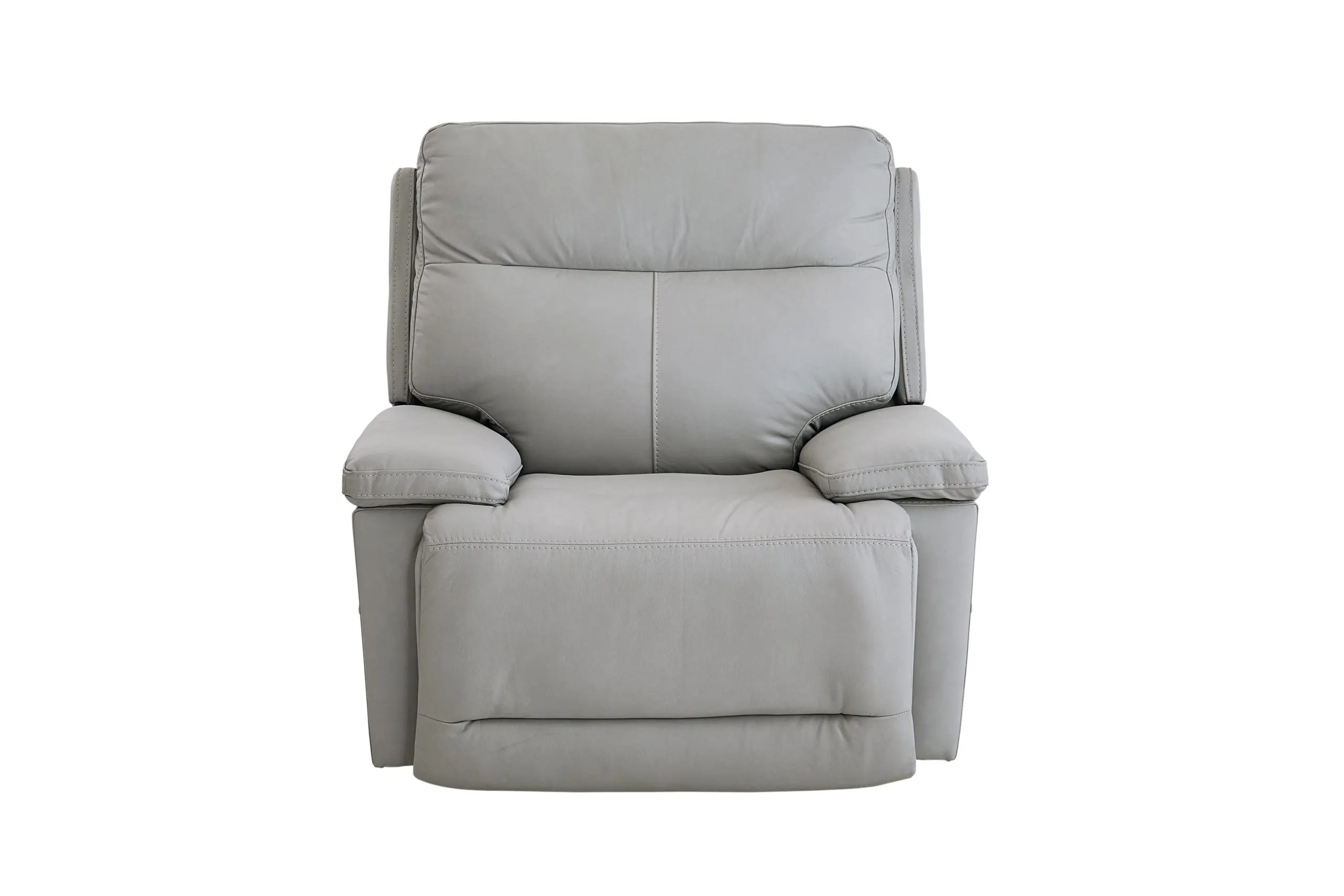Bassett Club Level 3733-P0G Fletcher Wallsaver Power Recliner Gray Leather
