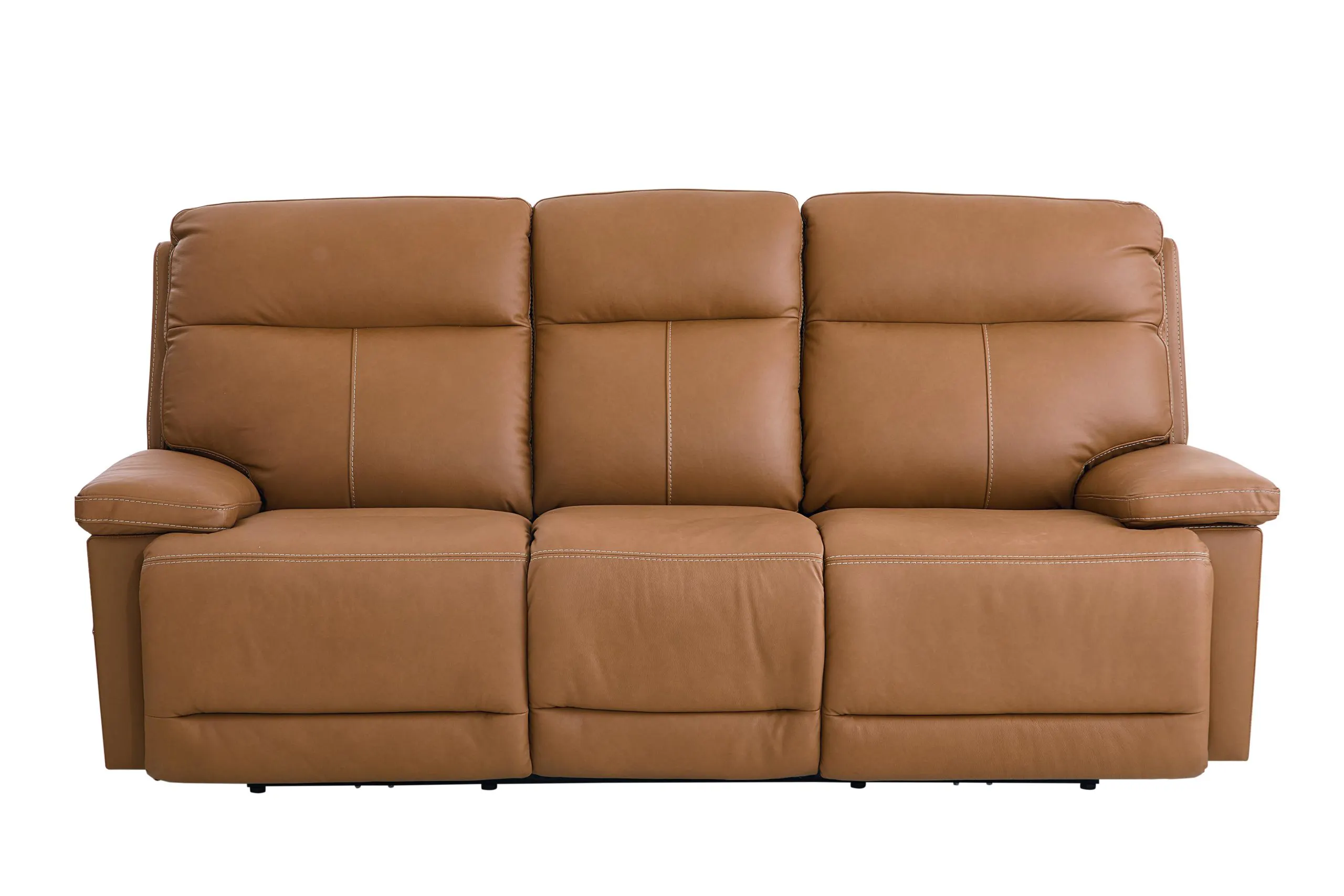 Bassett Club Level 3733-P62A Fletcher Power Motion Sofa Antelope Leather