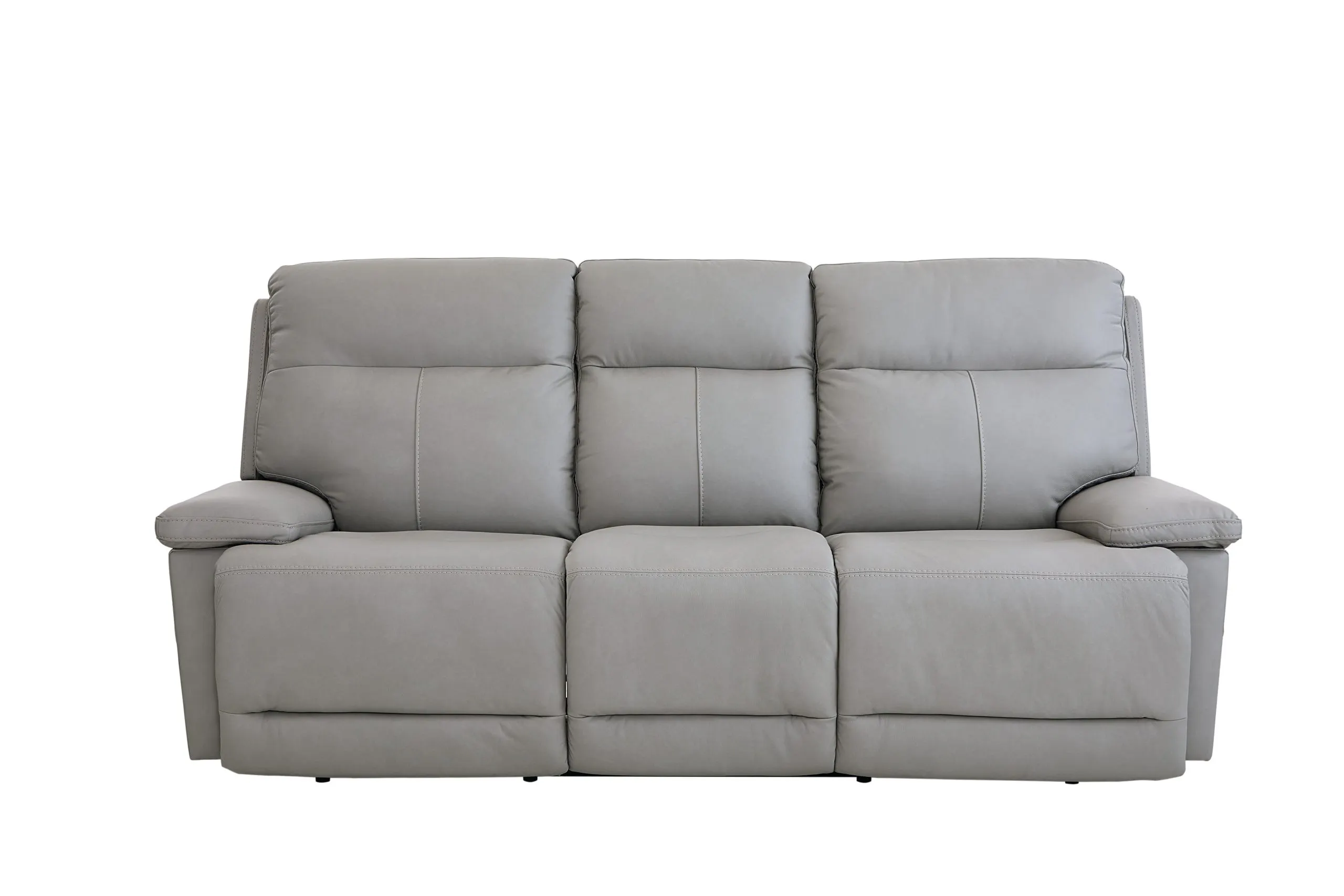 Bassett Club Level 3733-P62G Fletcher Power Motion Sofa Gray Leather